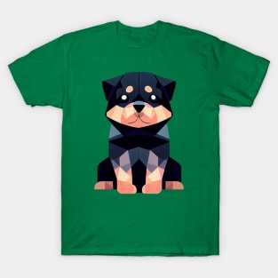 Geometric Rottweiler Puppy T-Shirt